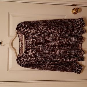 Calvin Klein Purple Sheer Sleeve Blouse 1X